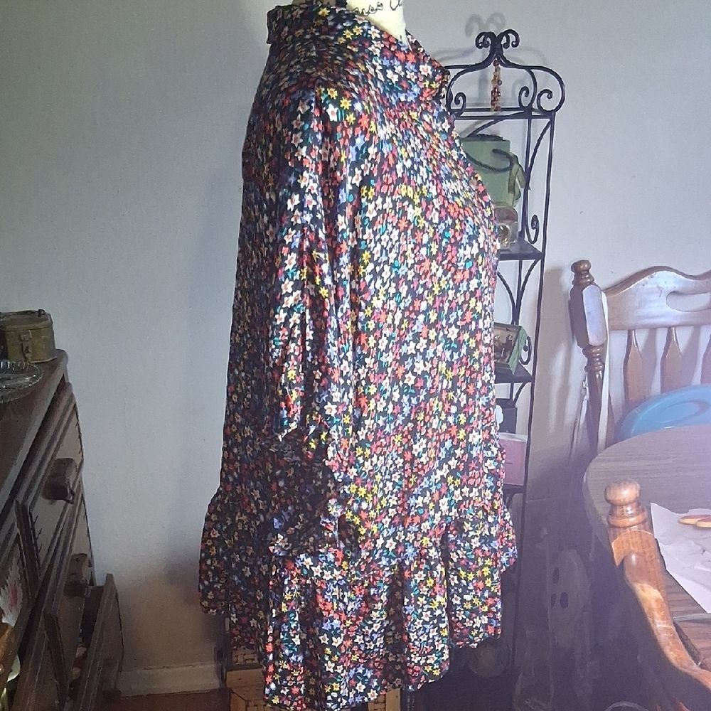 ANTHROPOLOGIE MAEVE Floral Print Flutter Sleeve Women's Top Size Large - Picture 8 of 14